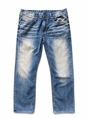 Buffalo David Bitton Driven-X Jeans W34 L30 Straight Stretch Distressed Denim